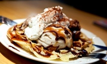 Waffle and Ice Cream Image