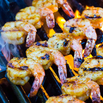 Seafood on Wood Charcoal Grill Image
