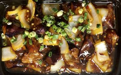 Chicken & Eggplant with Garlic Sauce Image
