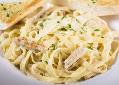 Fettuccine Alfredo with Grilled Chicken Image
