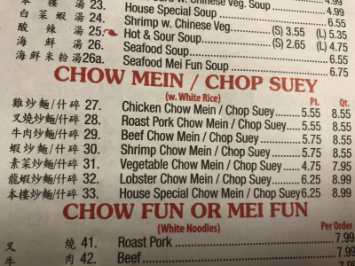 CHOW MEIN / CHOP SUEY Image