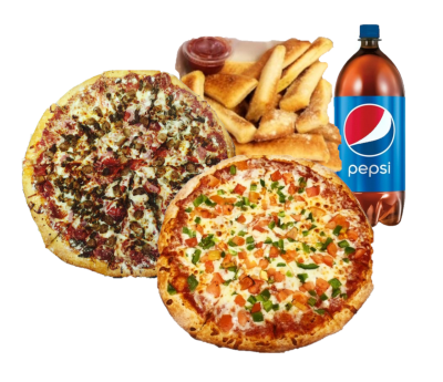 Family Deal: LRG 2-Item Pizza, LRG Specialty Pizza, Breadsticks, & 2-Liter Image