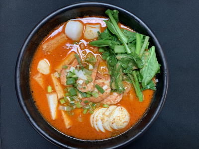 Big Bowl Curry Noodles Soup Image