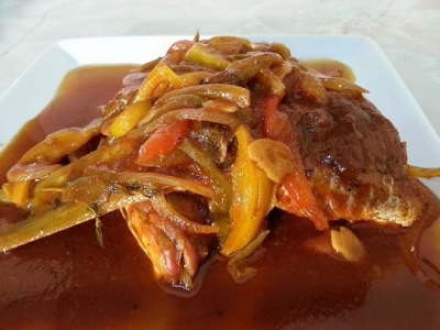 Brown Stew Fish Image