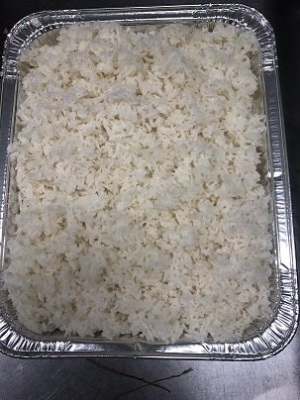 Half tray of White rice Image