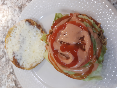 Patacon Plantain Sandwich (Chicken and Pork) Image