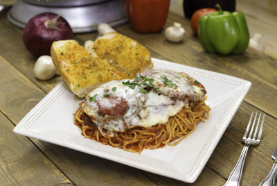 Chicken Parmigiana with Spaghetti Image