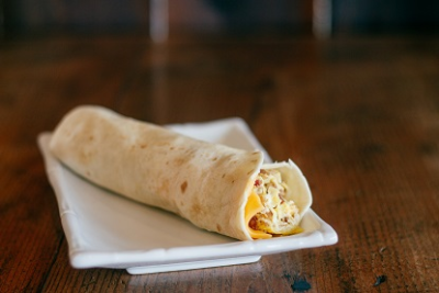 Burrito with 2 Eggs, Bacon Crumble, and Cheese Image