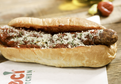 Sausage Sandwich with Cheese Image