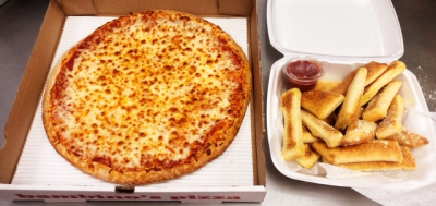Large 1 Topping Pizza & Breadsticks Image