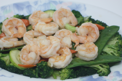 Shrimp with Mixed Veggies 素菜虾 Image