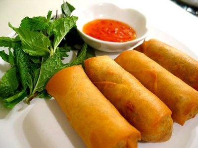 A1. Fried Vegetable Egg Rolls (3) Image
