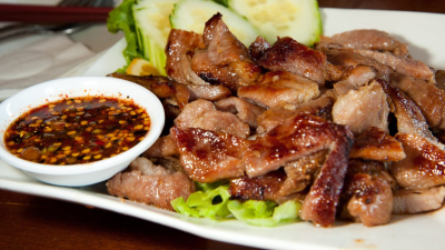 Grilled Pork Dip with Thai Sauce (Kho Moo Yang) Image