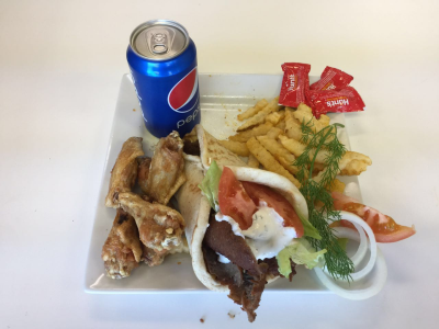 4. Gyro and 5 Piece Wings Combo Special Image