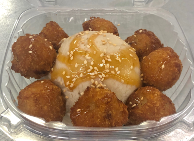 Fried Organic Bananas & Ice Cream Image