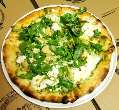 Pesto and Burrata Pizza Image