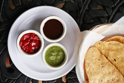 Boxes of Chutneys + Papadums(4Pcs) Image