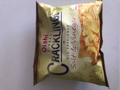 Oishi Salt & Vinegar Ribbed Cracklings 1.76 Oz Image