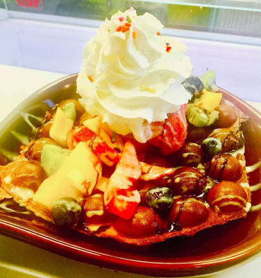 E02. Egg Waffle with Ice Cream Image