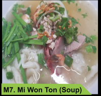 M7. Mi Won Ton/Xui Cao (Nuoc)/Dumpling Egg Noodle (Soup) Image