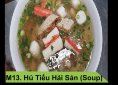 M13. Hu Tieu Hai San (Nuoc)/Seafood Rice Noodle (Soup) Image