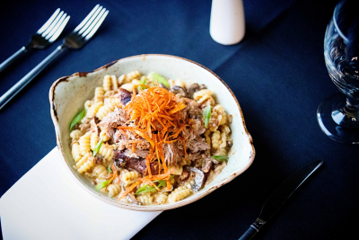 Blackened Pork Flat Iron Gnocchi Sardi Image