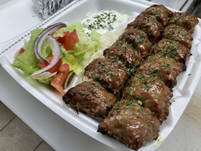 Beef Kabob on Rice Image