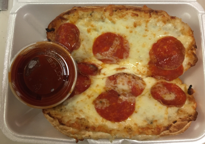 Garlic Bread with Cheese & Pepperoni Image