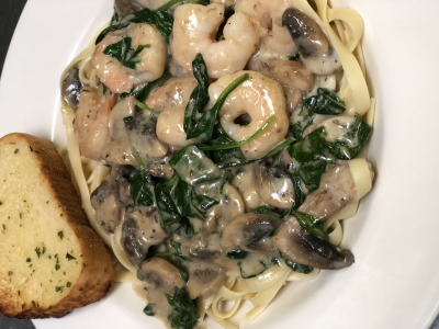 Shrimp with Spinach Image