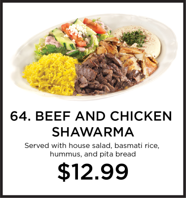64. Beef & Chicken Shawarma Image