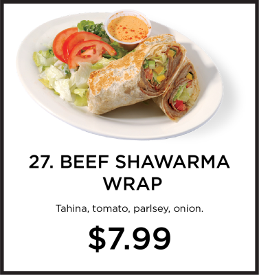 27. Beef Shawarma Wrap Image