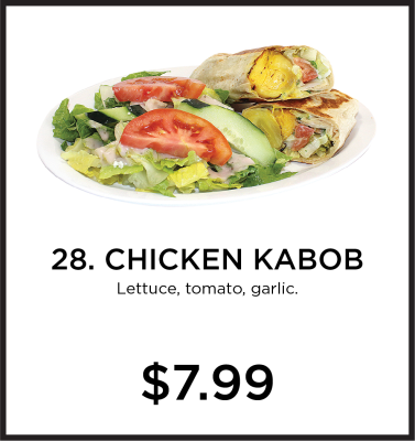 28. Chicken Kabob Wrap Image