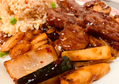 Chicken or Beef with Hot Garlic Sauce Image