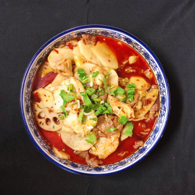 M1. 冒荤菜(牛肉,血旺,肥肠,鱼片) Image