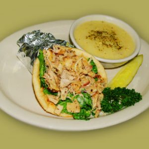 Chicken Caesar Salad Pita Wrap Image