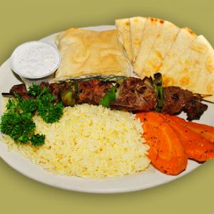 Beef Souvlaki & Spanakopita Image