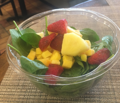 Fruit and leaves salad Image