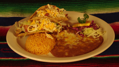 1. Two Shredded Beef Tacos Image
