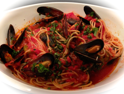 Mussels Marinara Linguini Image